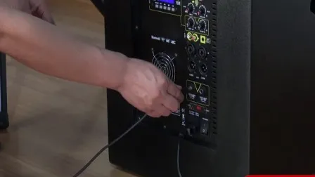 Sistema audio per palcoscenici da concerto all'aperto con array di altoparlanti attivi